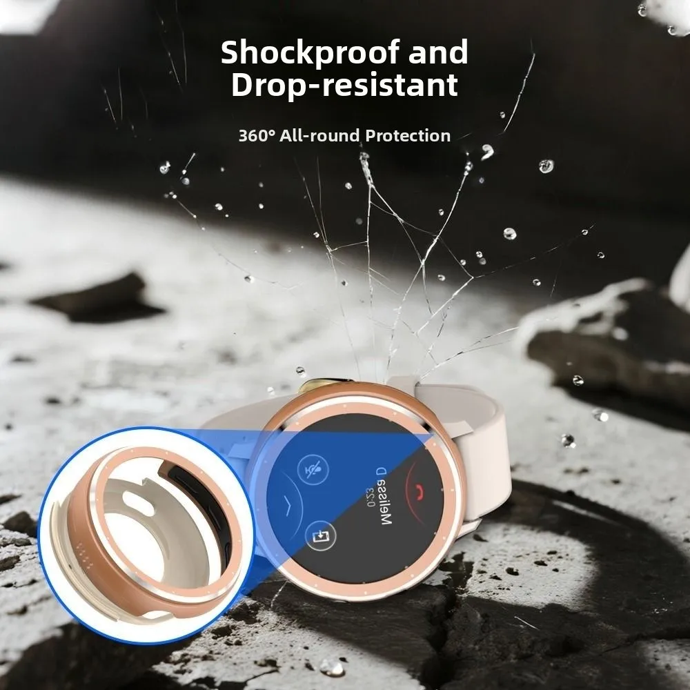 استبدال إطار ساعة معدني واقي مضاد للخدش حافظة ساعة شل واقي شاشة مقاوم للصدمات لـ Garmin Venu 3S 41MM