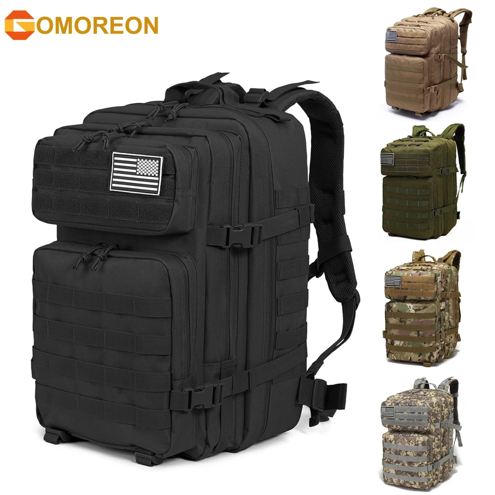 

45L Multi Function Tactical Assault Backpack, For Men Molle Daypack 3 Day Bug Out Bag Hiking Rucksack