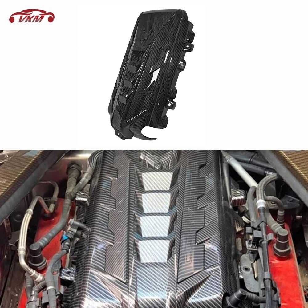 

Dry Carbon Fiber Front Engine Hood Cover Trim Engine Hood Bonnet Trim Cover for Chevrolet Corvette C8 2020-2021 Moulding Trim