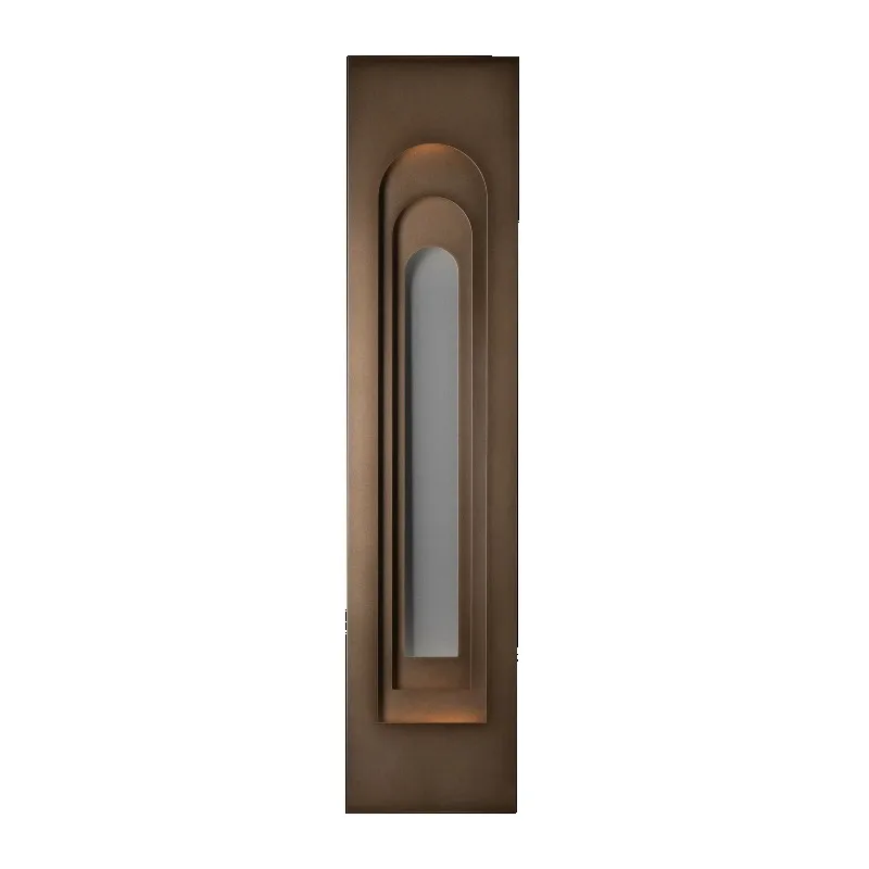 Modern Simple Aluminum LED Outdoor Wall Sconce Water-Proof Bronze Finish Warm White Wall Scone for Entrance Garden