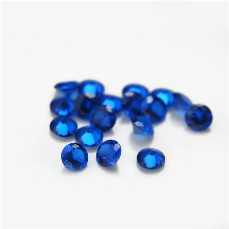 Größe 1,0 mm~3,0 mm Rundschliff Schwarz 106 # 109 # 112 # 113 # 114 # 120 # Blauer Stein Loser Spinell Synthetischer Edelstein für Schmuckherstellung – Detail 5