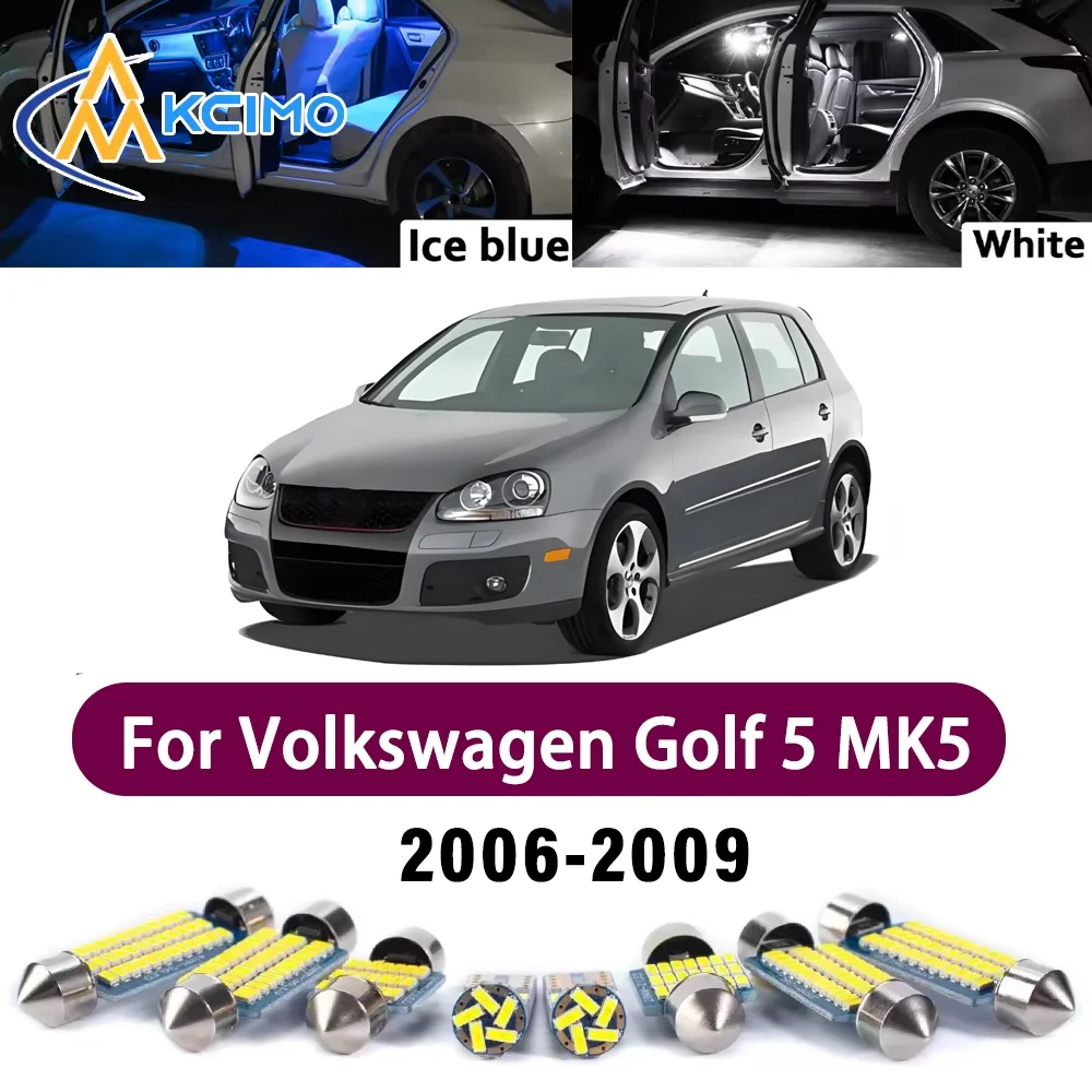 

LED Canbus Interior Reading Dome Vanity Mirror Light Kit For Volkswagen Golf 5 MK5 2006-2009 Premium Easy Install Bright Lights