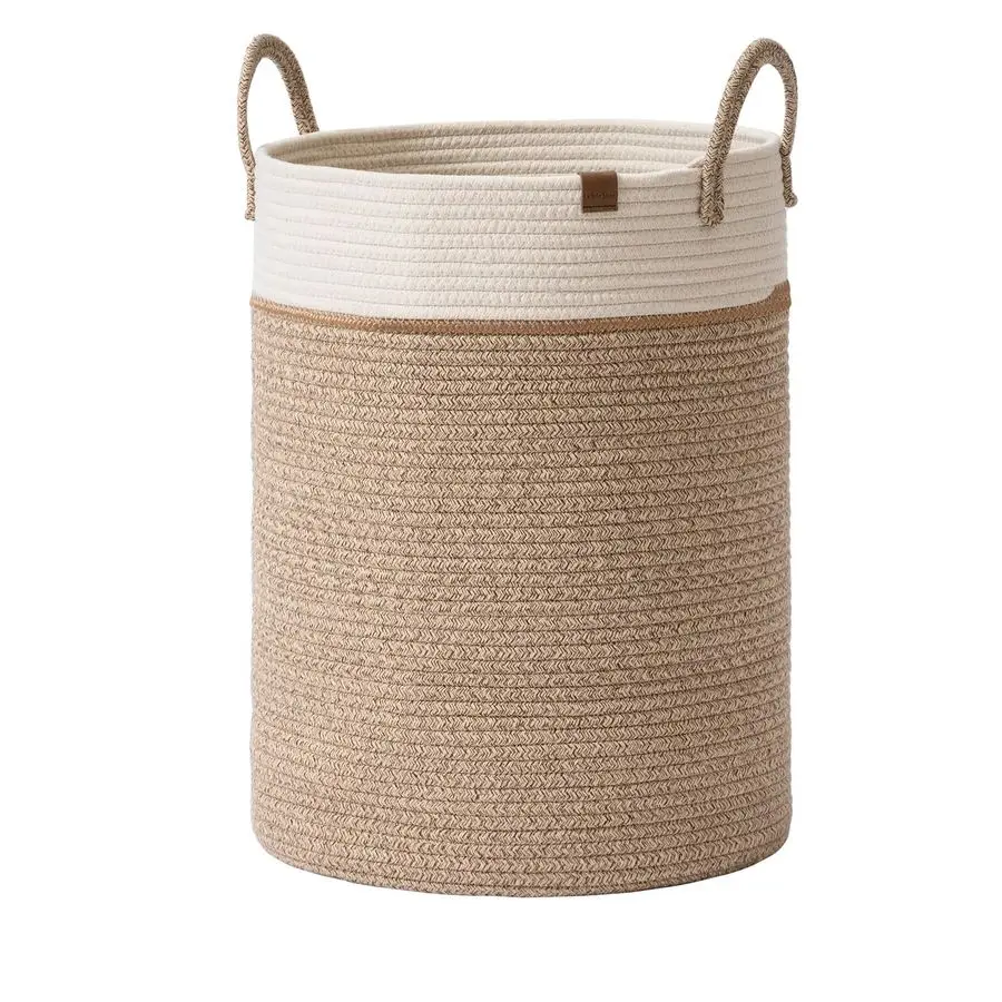 

Woven Rope Storage Baskets Tall Cotton Laundry Basket, Kids Toy amp Nursery Clothes Hamper XL