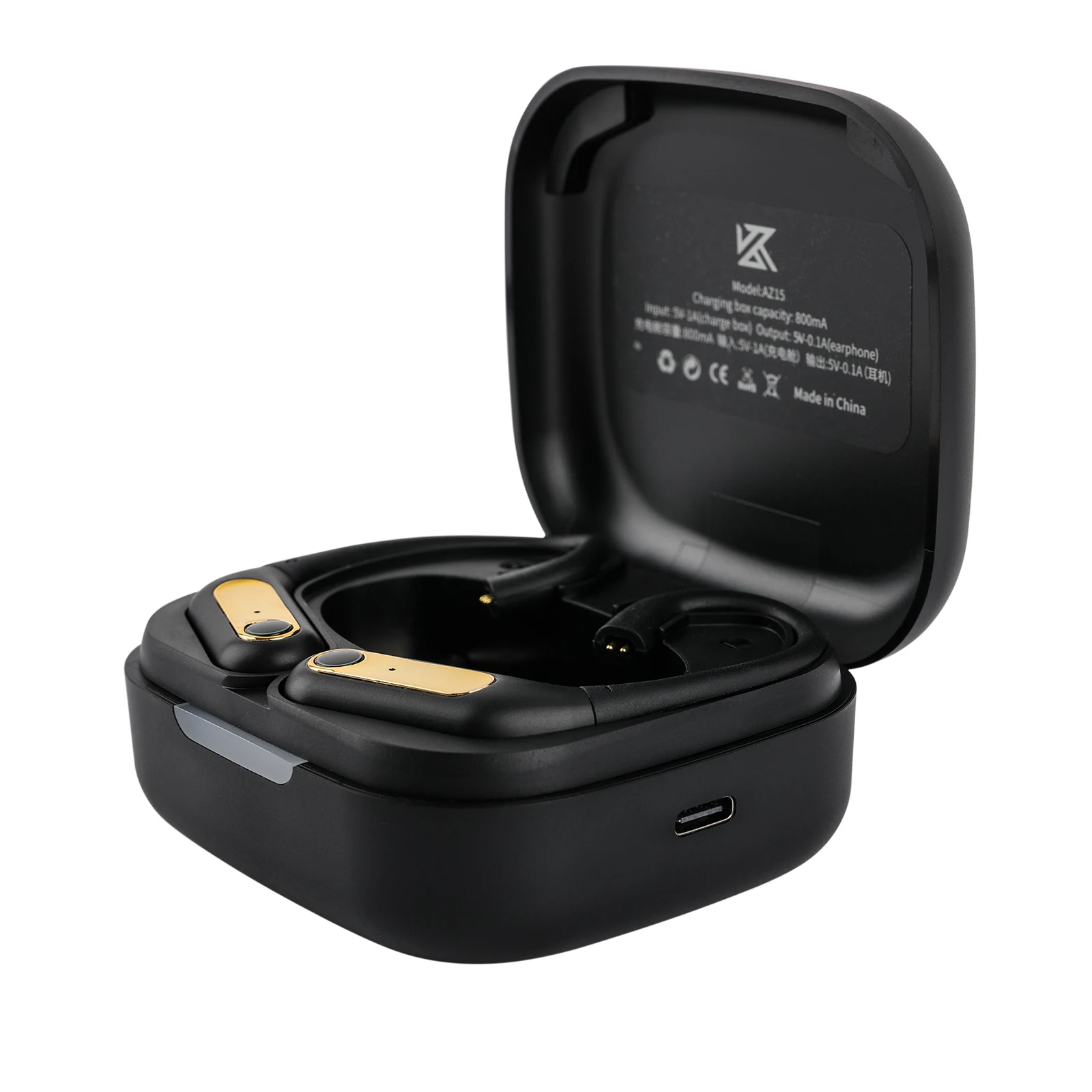 Preordine KZ AZ15 Modulo wireless QCC3046 con gancio per l'orecchio wireless 5.2 compatibile con Bluetooth con custodia di ricarica