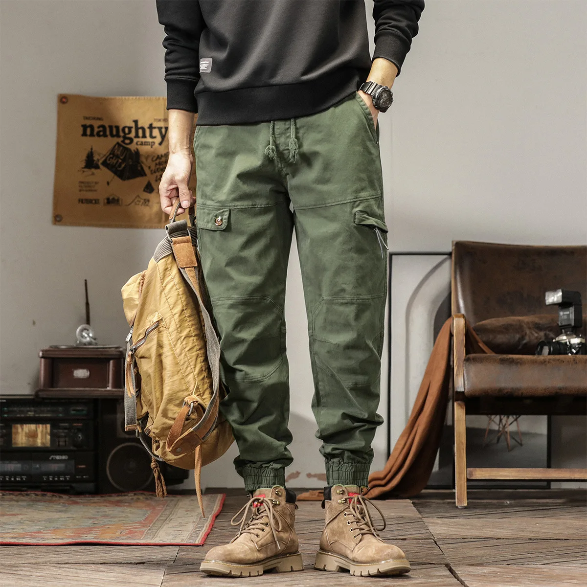 

Multi-pocket Tactical Pants For Men Outdoor Men's Cargo Man New Clothing Cotton Summer Sweat Gym Slacks Work Casual Joggers Wear