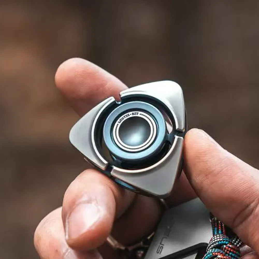 LAUTIE Bit04 Fidget Spinner Bit Series Limited Edition Zirconium Polished Fidget Toys For Adults Three-Bladed Spinner