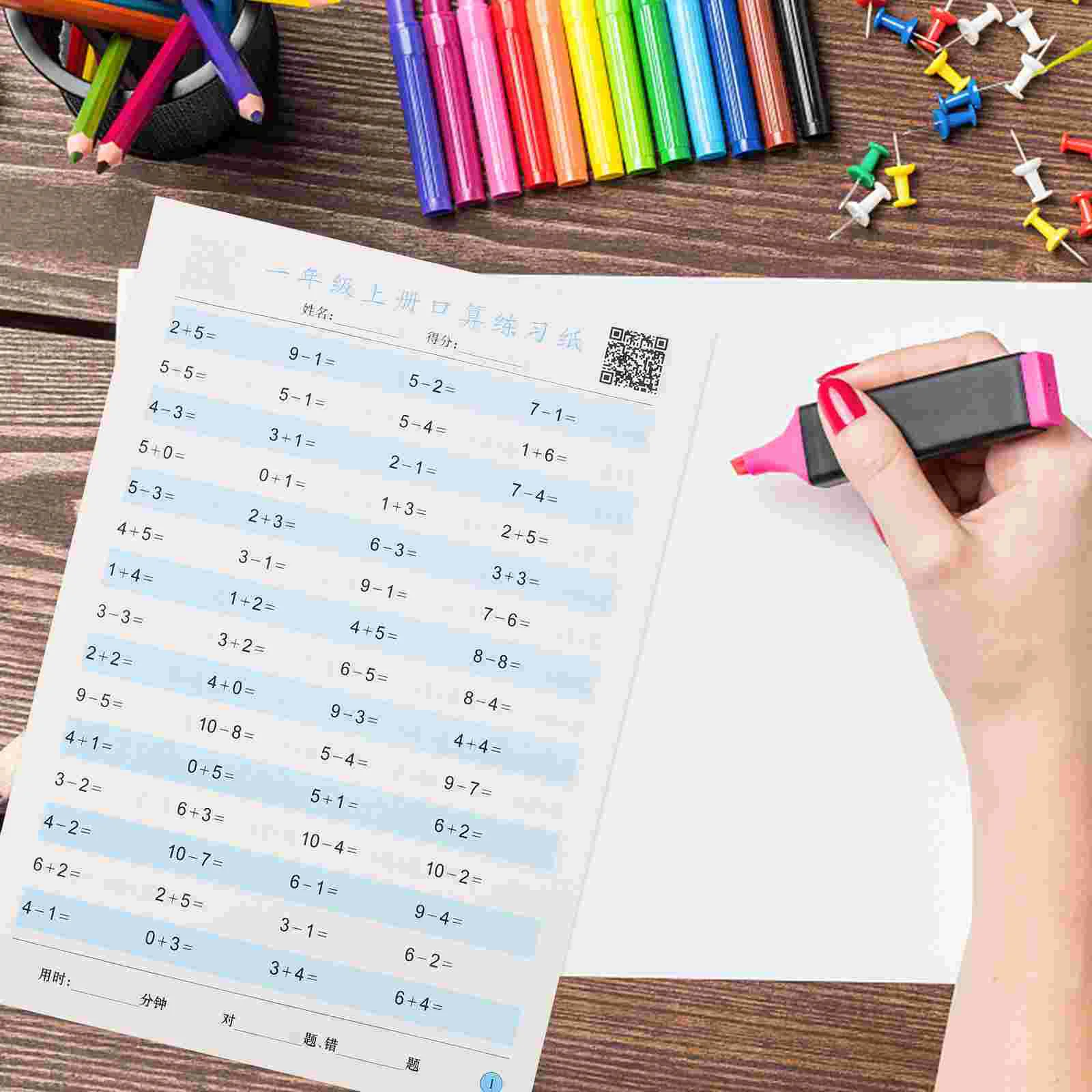 Volume 1 and 2 Math Exercise Book Workbooks for Kindergarteners Notebook Preschool Answer Sheet Learning