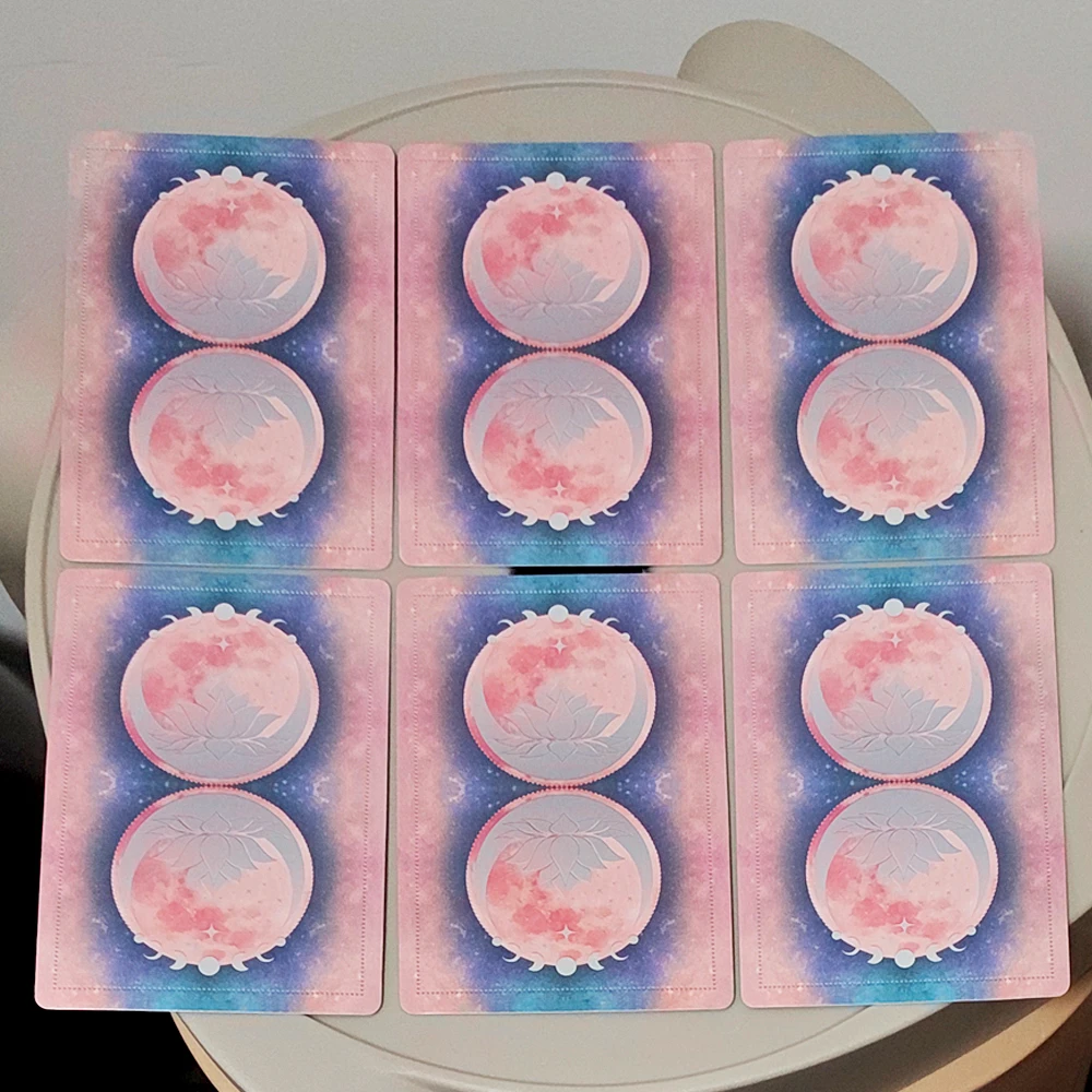 Picture 4: Lunar Magic Oracle Deck 40 Moon Cards Double-embossed, Moon Phases, Goddesses, Sacred Animals, Plants Spiritual Gift 10.5*7.5cm