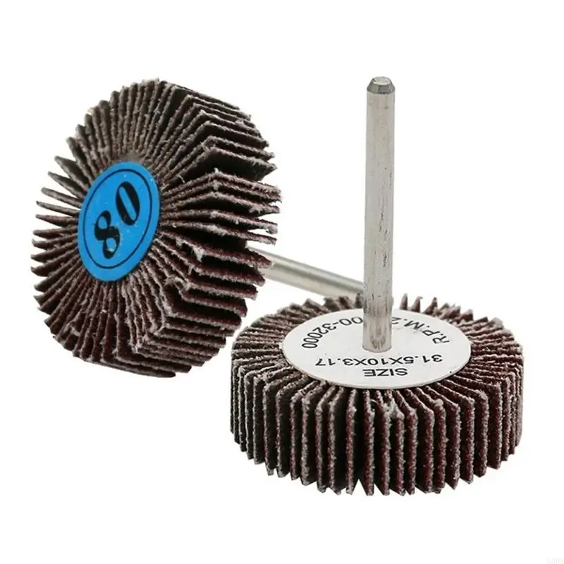 5 stuks industriële kwaliteit 80 korrel schuurklepwiel slijpschijven 32 mm schacht