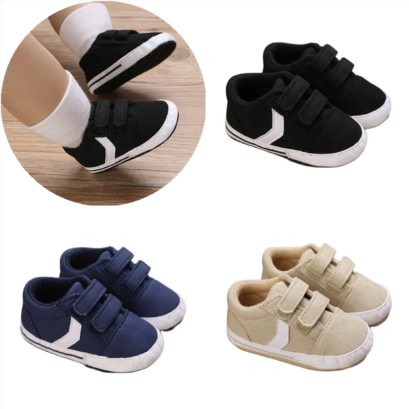 Baskets de sport classiques en toile pour nouveau-né, chaussures de premiers pas pour bébés garçons et filles, semelle souple, antidérapantes,