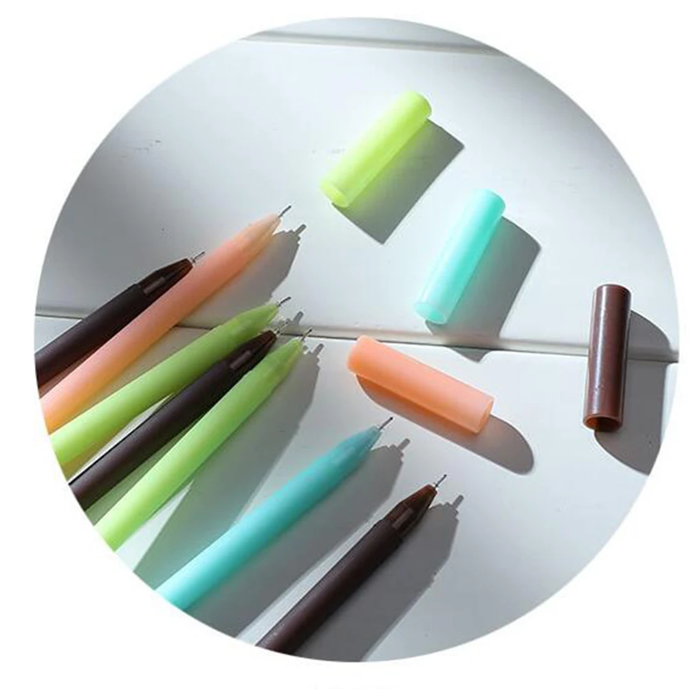 

12 Pcs Gel Pen with Doughnut Donut Writting Cartoon Black Pens Ball Small and Fresh
