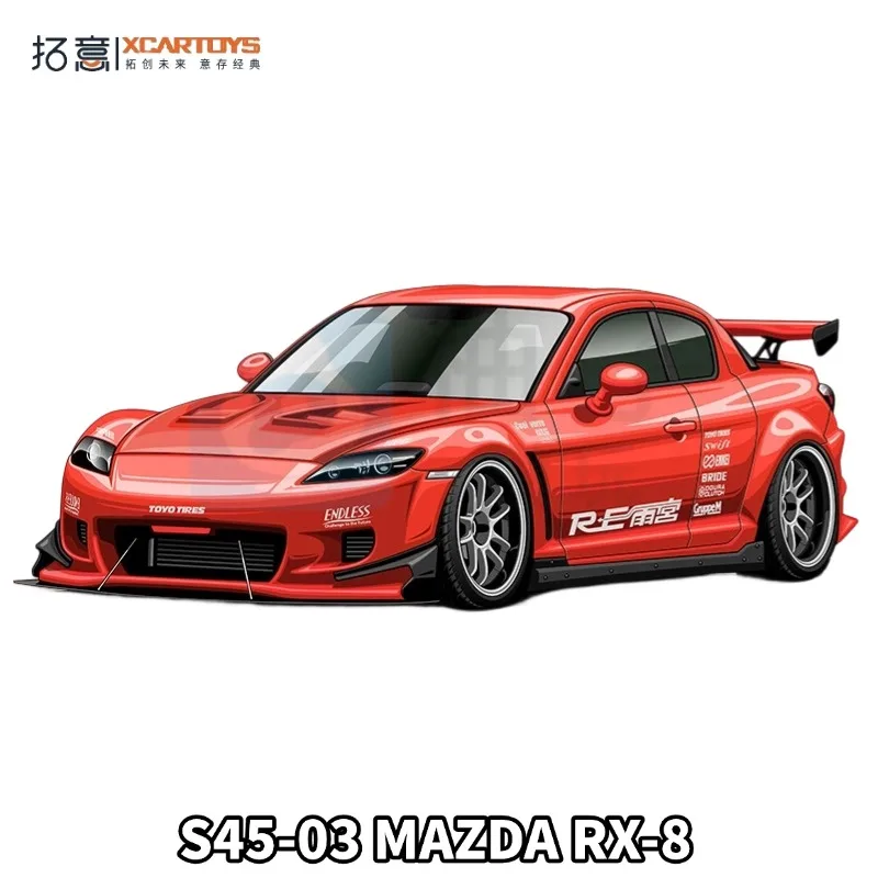 

XCARTOYS POPRACE 1/64 S45-03 MAZDA RX-8 Cast Alloy Static Car Model, Boys' Gift Toy Collection Decoration Item.