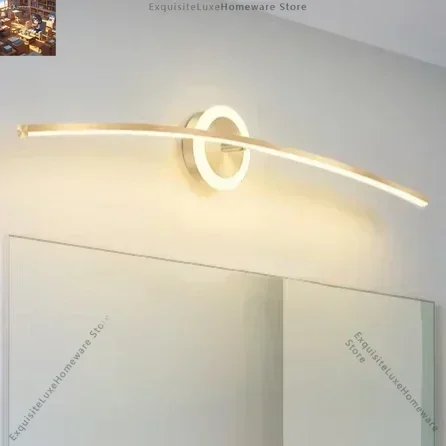 Simple and Stylish Bedroom Bedside LED Wall Lamp Geometric Round Long Living Room TV Background 80cm 100cm Wall Light