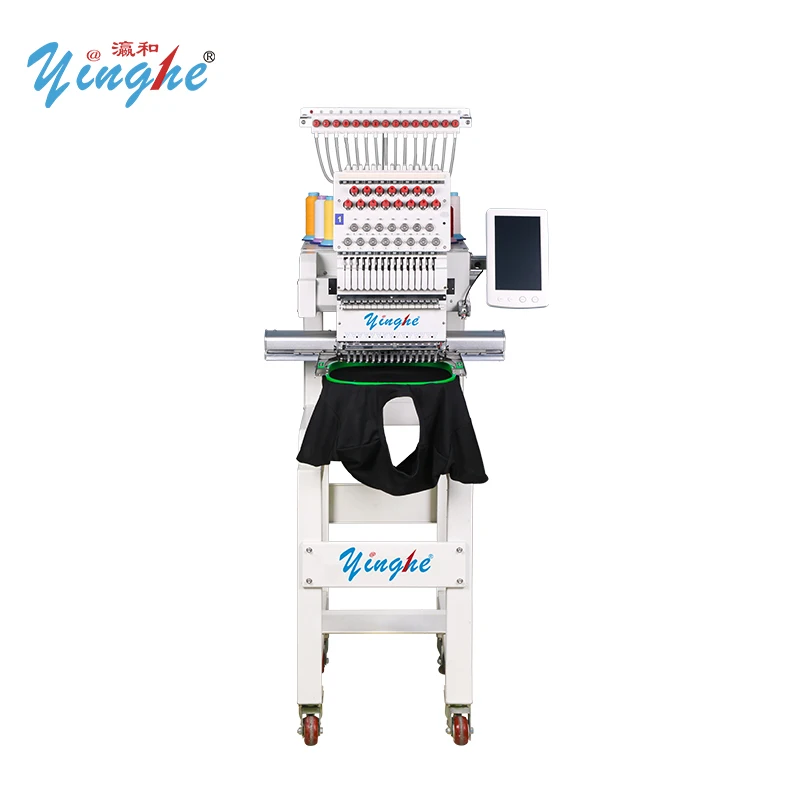 Fully Automatic  Single-Head Embroidery Machine 360*200mm Embroidery Field Touch Screen Control For Garment Industry
