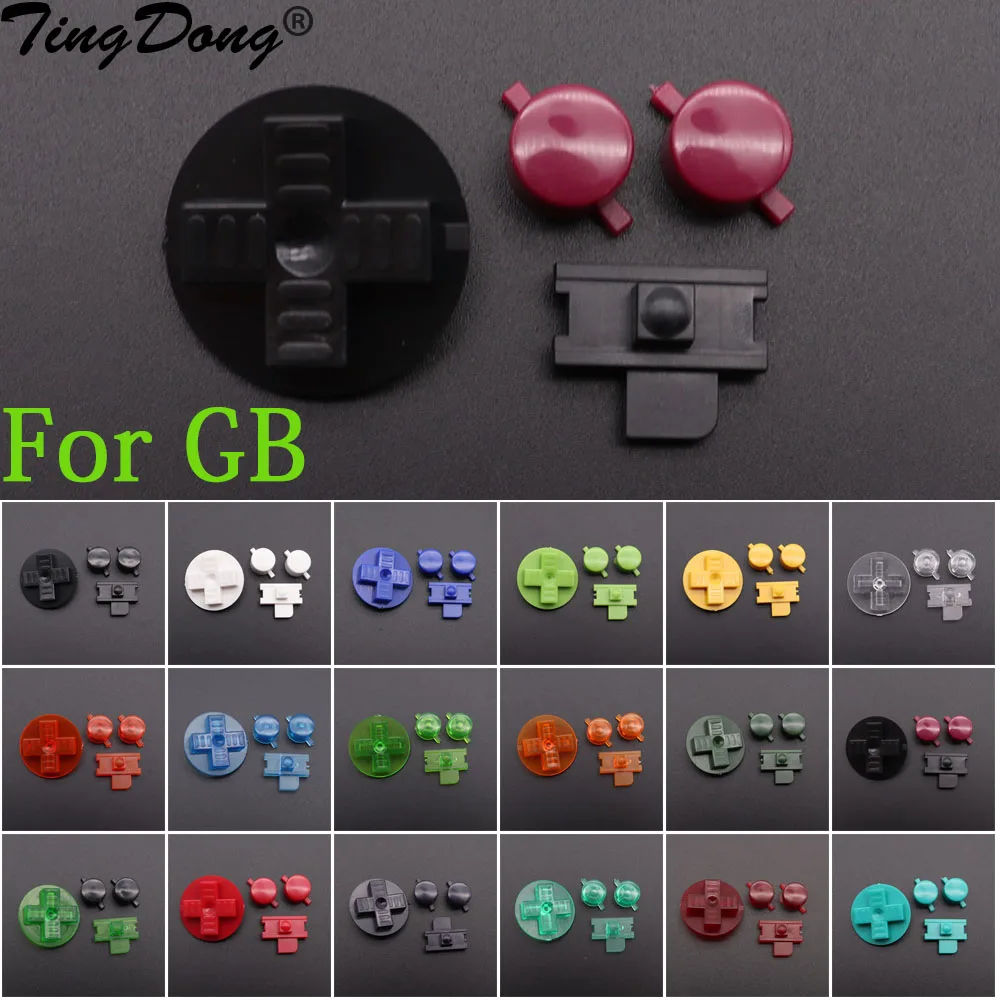 1set Colorful D-pad Buttons For GameBoy Classic For GB DMG A B buttons DIY Button Set Replacement
