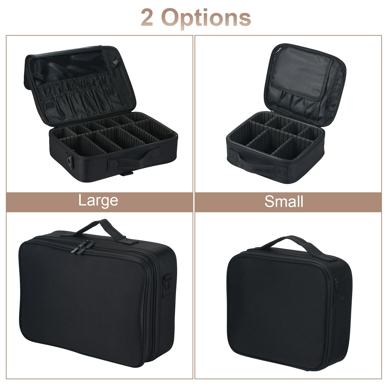 حقيبة مكياج للسفر، حقيبة تخزين مقاومة للماء، حقيبة مستحضرات التجميل، أدوات المكياج، حقيبة أدوات الزينة لمستحضرات التجميل، فرش المكياج، أدوات الزينة