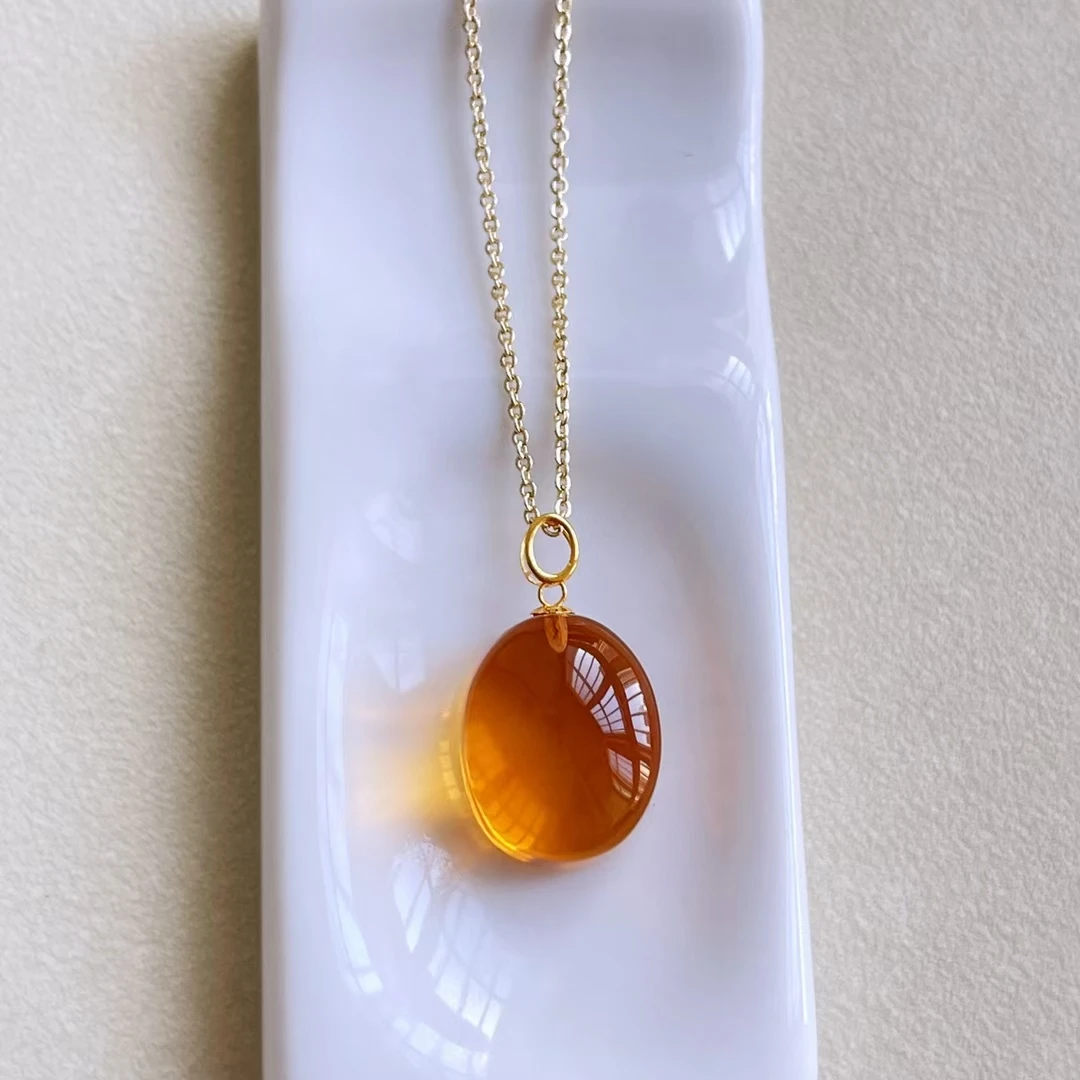 

Natural Yellow Citrine Quartz Fox Pendant Women Jewelry 42*34*24mm Yellow Citrine Beads Necklace AAAAA