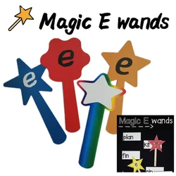 Phonics Magic E Wands Rewritable Cards Board Kids Pronunciation Words Learning Teaching Aids Classroom Resources Game