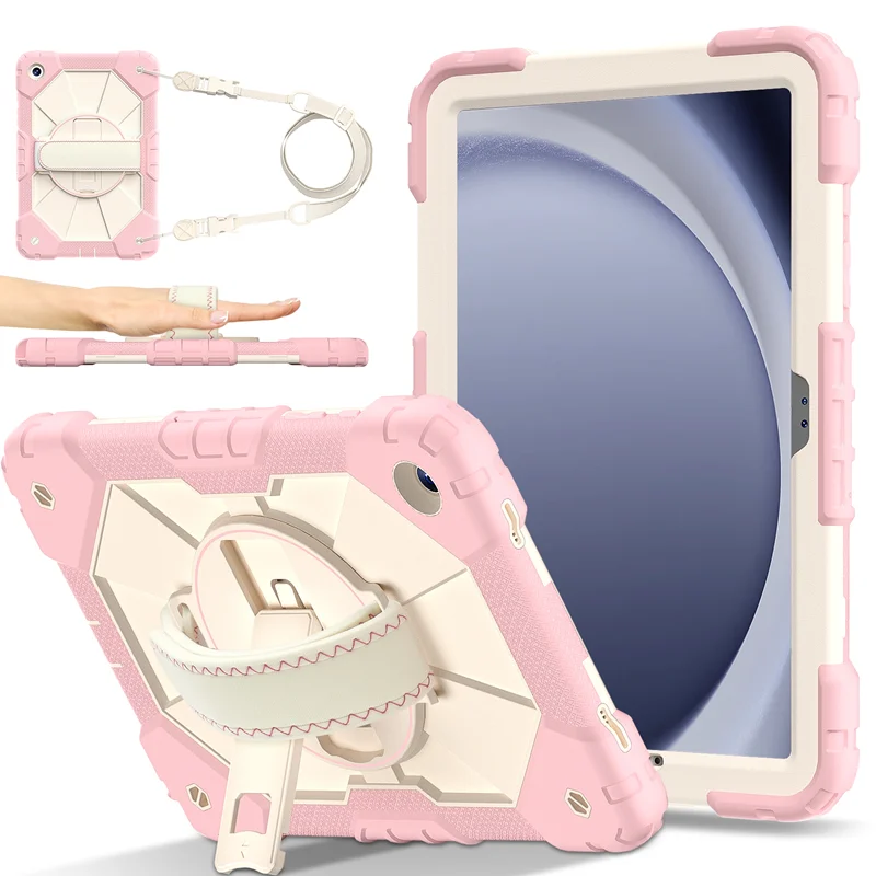 Armor Case Voor Samsung Galaxy Tab A11 Plus 11 A9 + Plus 11 A11 8.7 inch Rotatie Hand Schouderriem kickstand Shockproof Cover