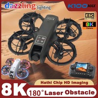 K100 MAX Drone with 5KM Range 8K Dual Camera 180 Obstacle Avoidance HD Video FPV Optical Flow Quadcopter Aerial Photography Toy