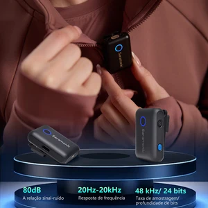 Saramonic Blink500b2 + Wireless Lapela Microphone for Android Smartphone Cameras DSLR USB-C Wireless Lapela Devices for live Vlog Facebook Vide 8 Main Sales Microphone Kit Battery - №8