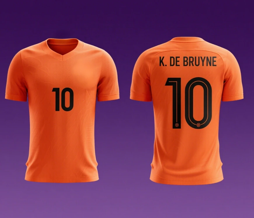 

K. DE BRUYNE 10 Football Jersey - Purple Training Shirt, Professional Soccer Kit for Fans & Players