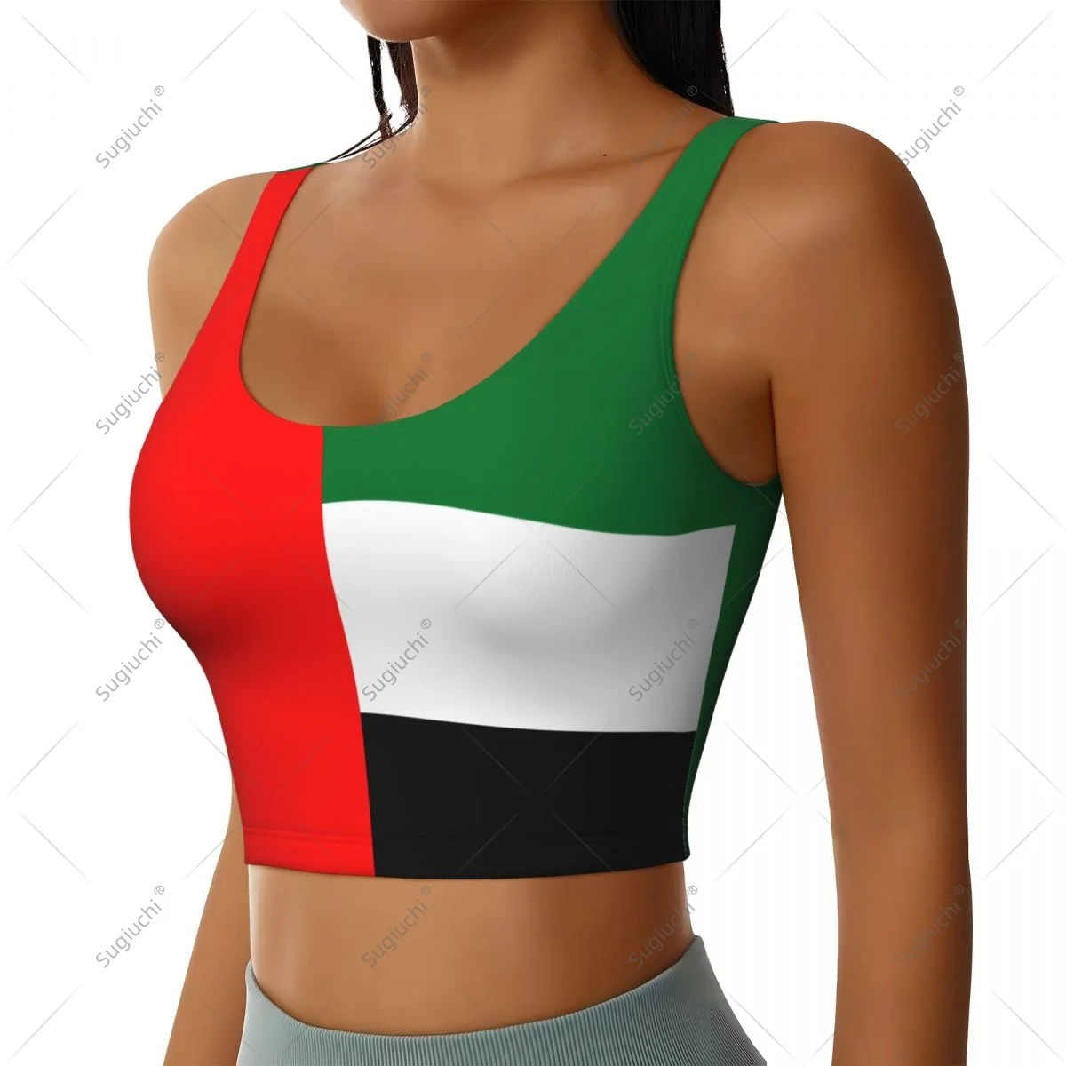 United Arab Emirates Flag Women Girl Activities Sports Vest for Female Yoga Vest Workout Vest Lightweight Trendy
