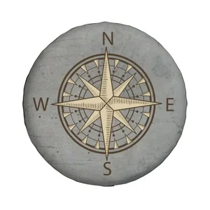 Duyệt la bàn la bàn từ lốp dự phòng cho prado, pajero, xe jeep, cuộc phiêu lưu hải lý, xe kéo 4WD, 4x4, bảo vệ bánh xe, 14 12 Bán hàng chính Pajero Compass - №12