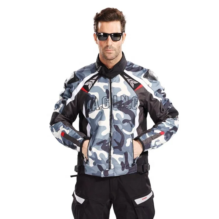 Men Motocross Off Road Racing Jacket Camo Detachable Waterproof Cotton Liner Biker  Motorcycle