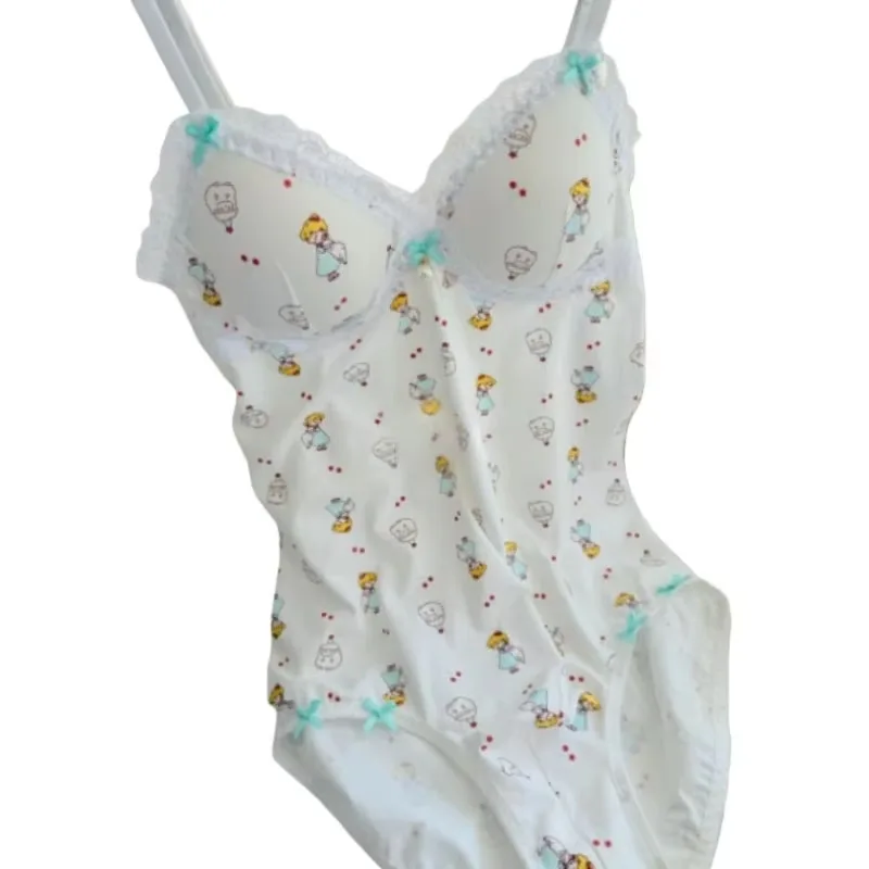 

Комбинезон-боди ABDL с мультяшным принтом, с подушечкой для груди и отверстием в промежности, для взрослых мужчин, с ремнями, для кроссдрессинга и ролевых игр