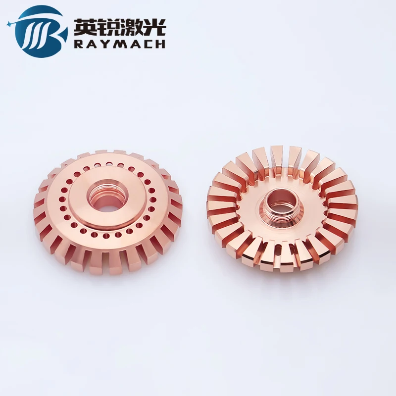 Raymach Fiber Laser Head Using M11 Nozzle Cooling Block Cutting Accessories For D28 Fiber Cutting Head Metal Cutting Spare Parts
