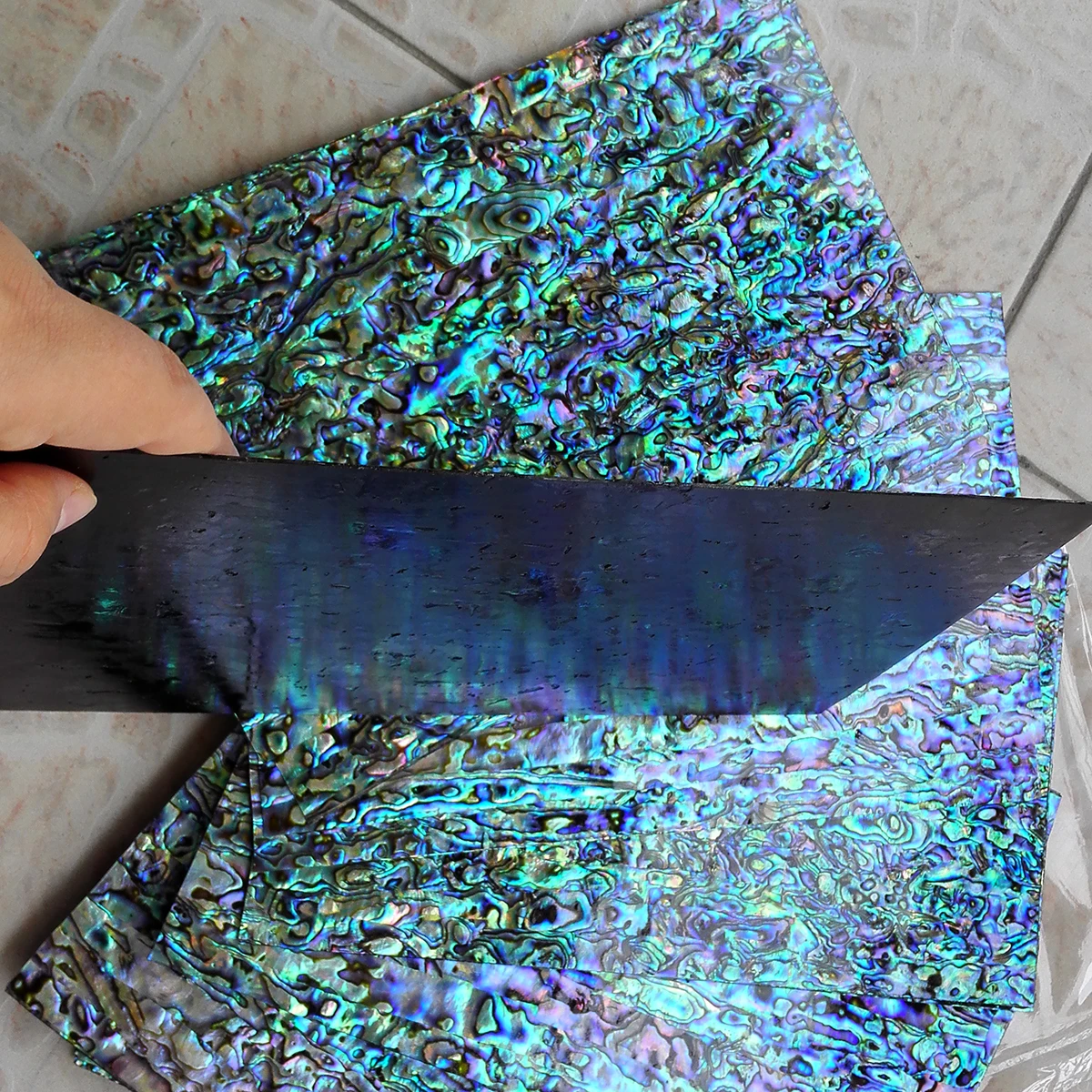 140*240*0.2mm concha de abalone grau aaa paua folhas laminadas concha de papel com revestimento móveis incrustação acessórios de guitarra