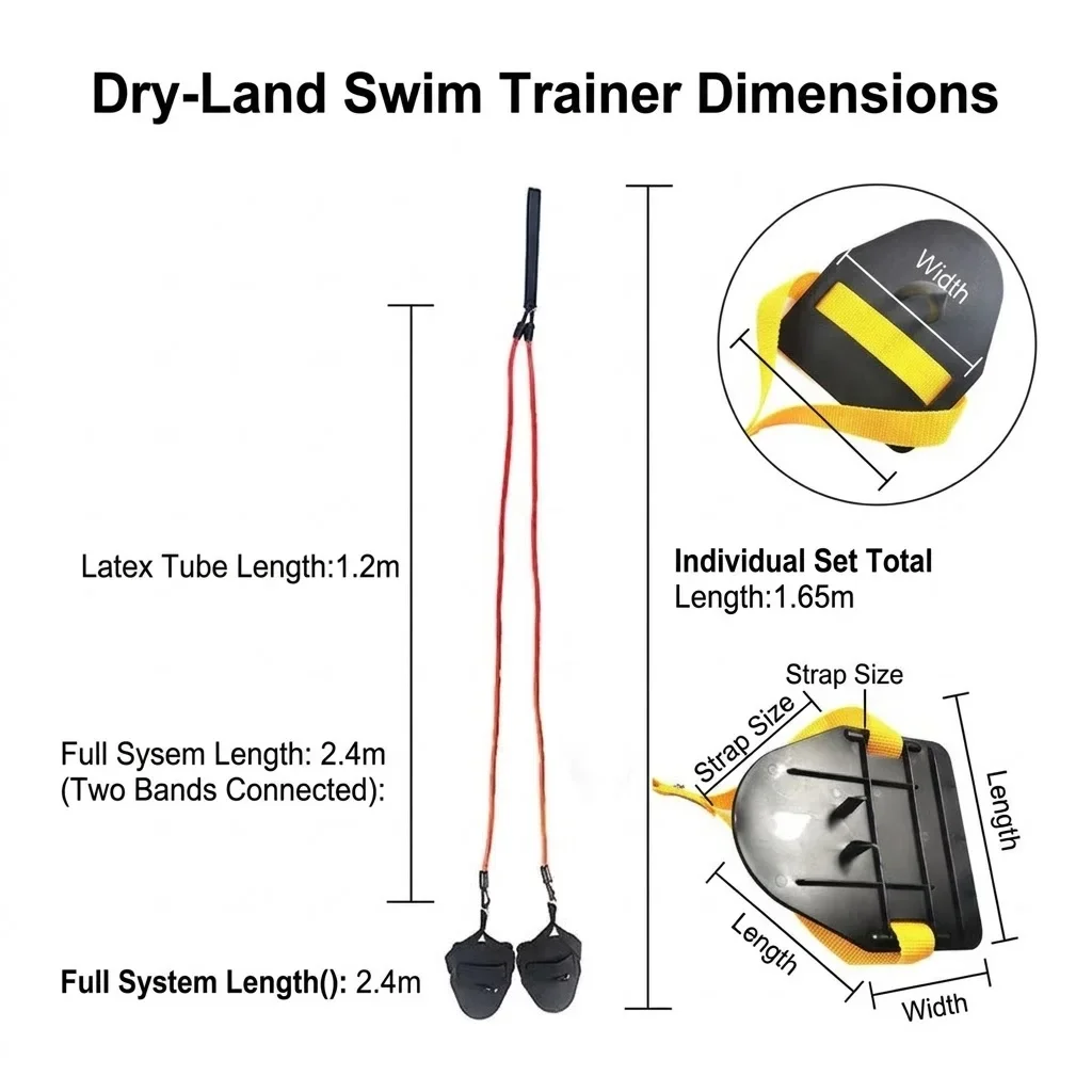 Professional Simulation Swimming Workouts Land Arm Strength Fitness Resistance Bands Webbed Hand Paddles Pilates Home Gym Adults