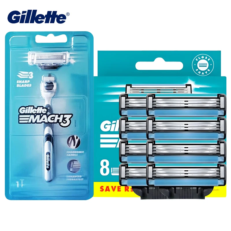 Gillette MACH 3 Manul Razor 3 Layers Blade Quick Shaving Shaver for Men Face Hair Remove mach 3 gillette Razor Blades Spare Part