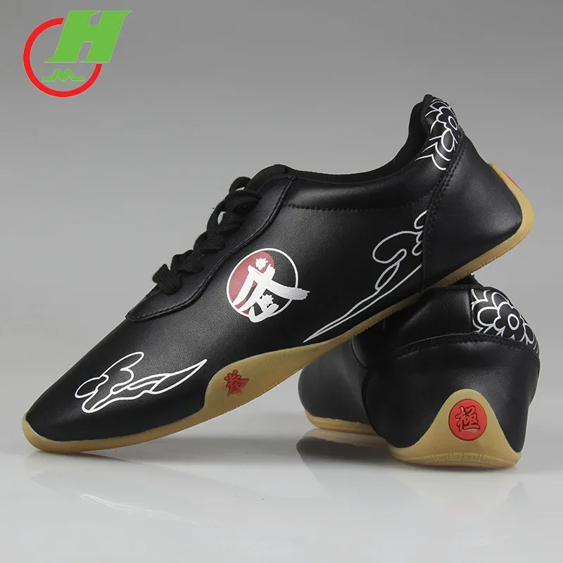 Leather Men Women Kungfu Martial Arts Tai Chi Shoes Chinese Style Casual Workout Exercise Sneakers Wing Chun Wushu Wudang Shoes