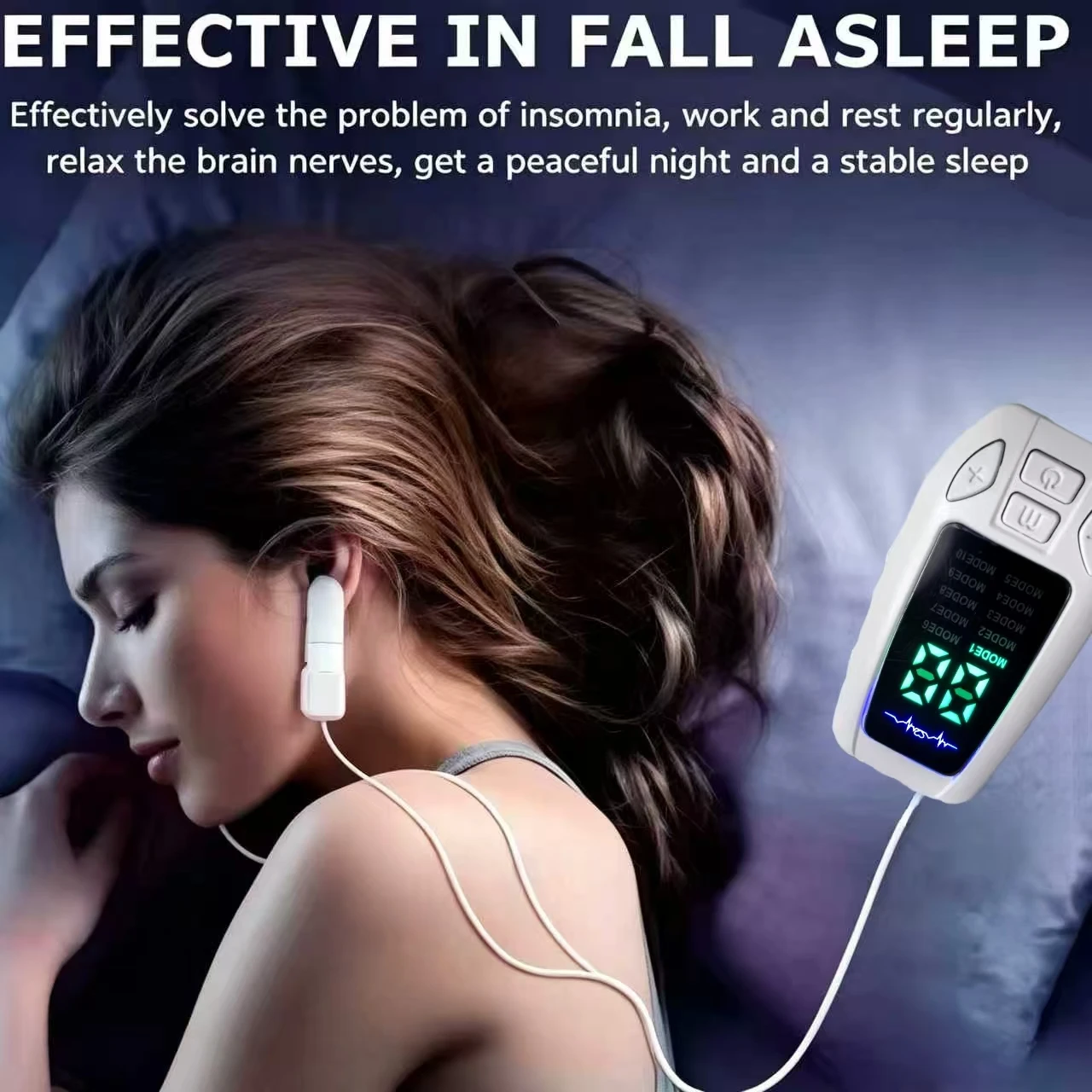 Vagus Nerve Stimulation Sleep Aid Device Ear Clip for Insomnia Relief Promote Deep Sleep Reduce Anxiety Depression Microcurrent