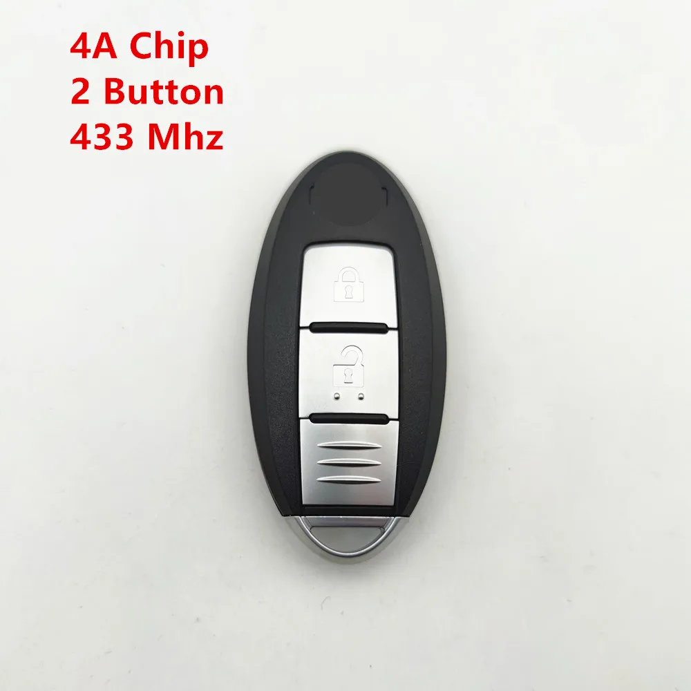 keyless 3 buttons Smart Remote Car key Fob 433mhz 4A Chip For Nissan Xtrail X-Trail Qashqai 2014 2015 2016 2017 S180144104