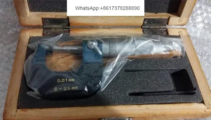 

Микрометр Shanggong с внешним диаметром 0–25 мм, высокая точность 0,01 мм.