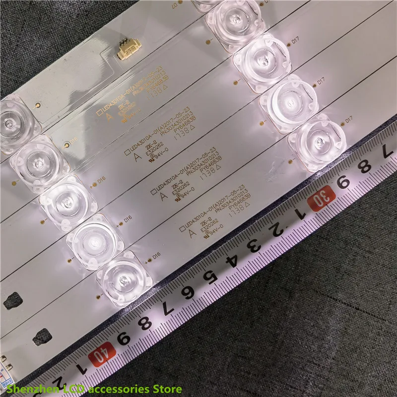 สำหรับ LED43D10B-ZC14FG-01 855มม. พร้อมขั้วต่อ10ชิ้น = 1TV LED43D10 100% ใหม่