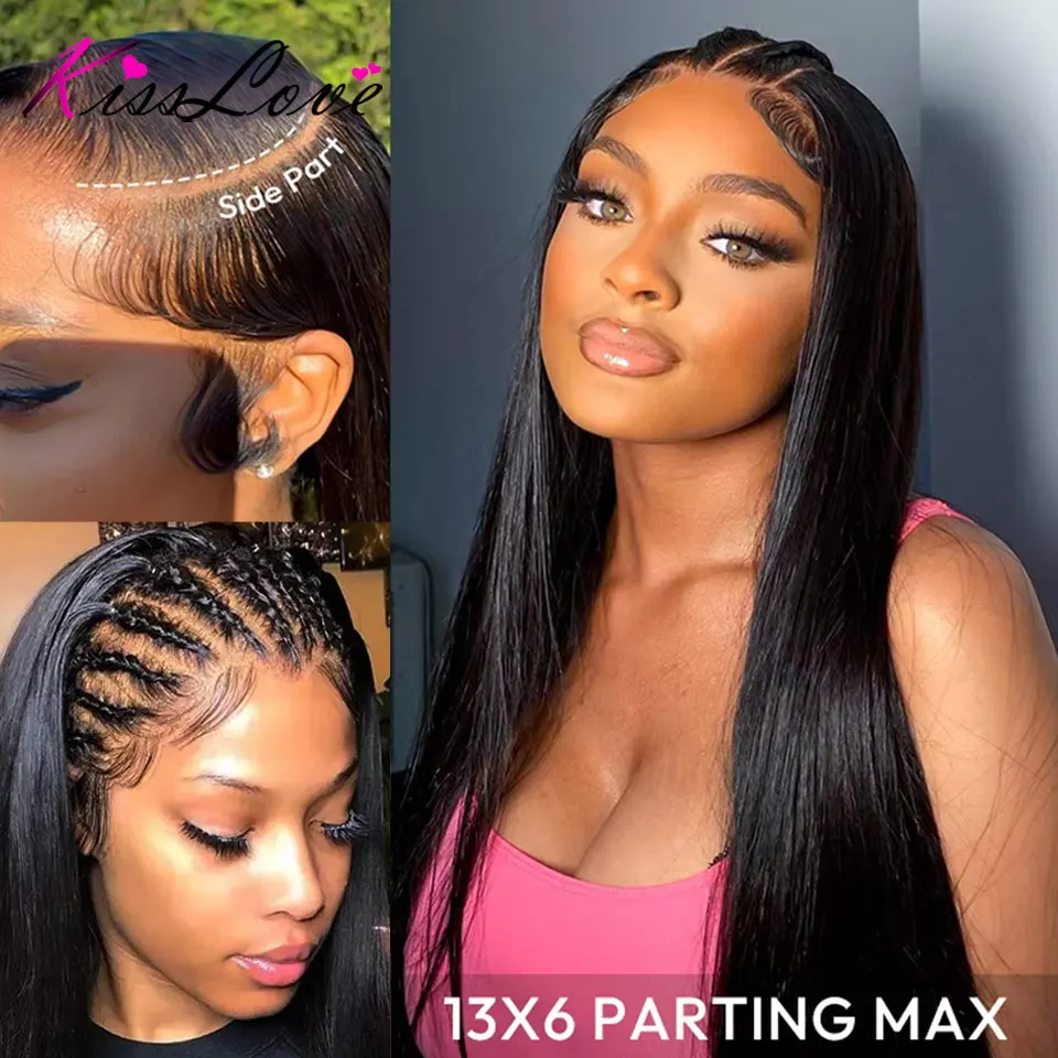 13x4 13x6 كامل HD الدانتيل الجبهة خصلات الشعر المستعار الإنسان مستقيم 360 شفافة الدانتيل الباروكات الأمامية قبل قطعها 5x5 قبل قطع الدانتيل إغلاق شعر مستعار