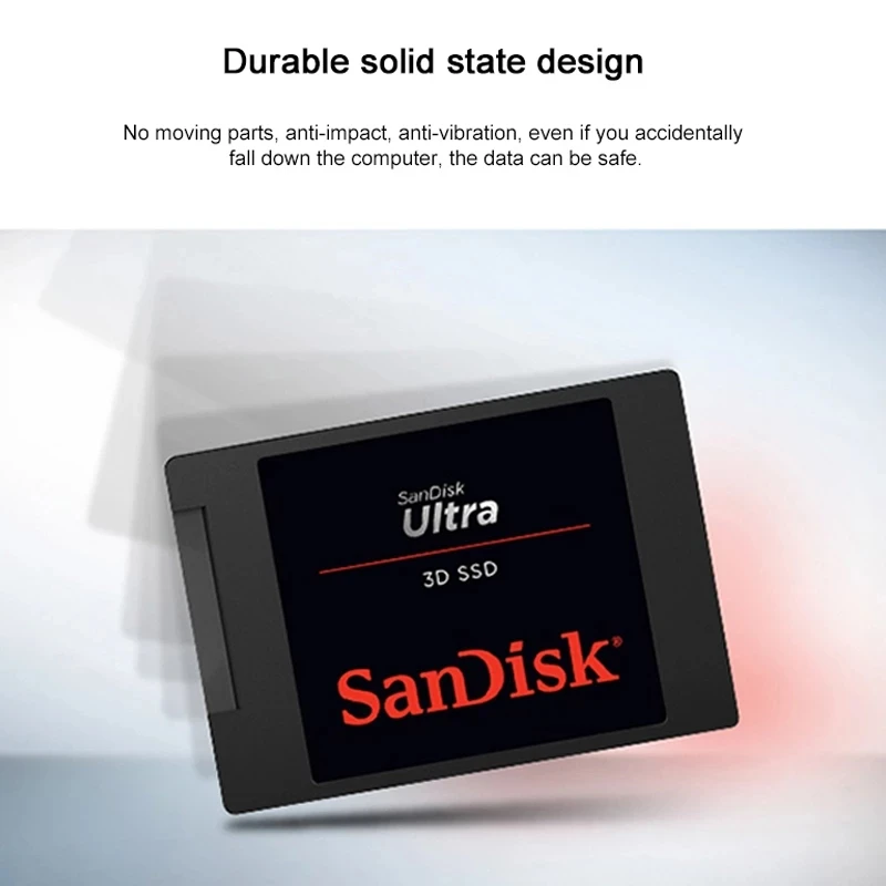 Original SanDisk 250GB 500GB Ultra 3D SSD SATAIII Internal Solid State Disk Black High Speed Hard Drive Disk For Laptop Computer