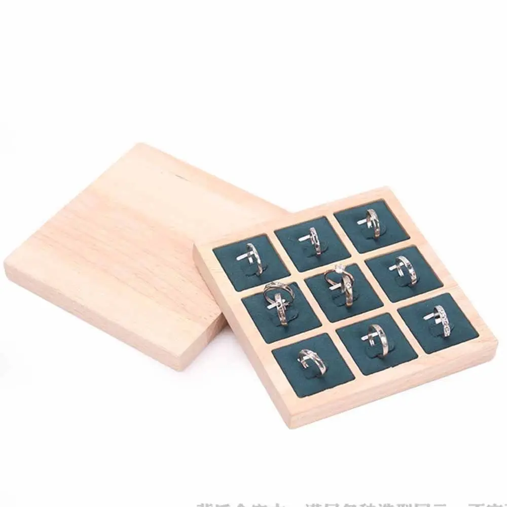 

9-сетка, деревянный реквизит для демонстрации ювелирных изделий, держатель для колец, чехол для сережек, кольца, органайзер, стеллаж для демонстрации колец