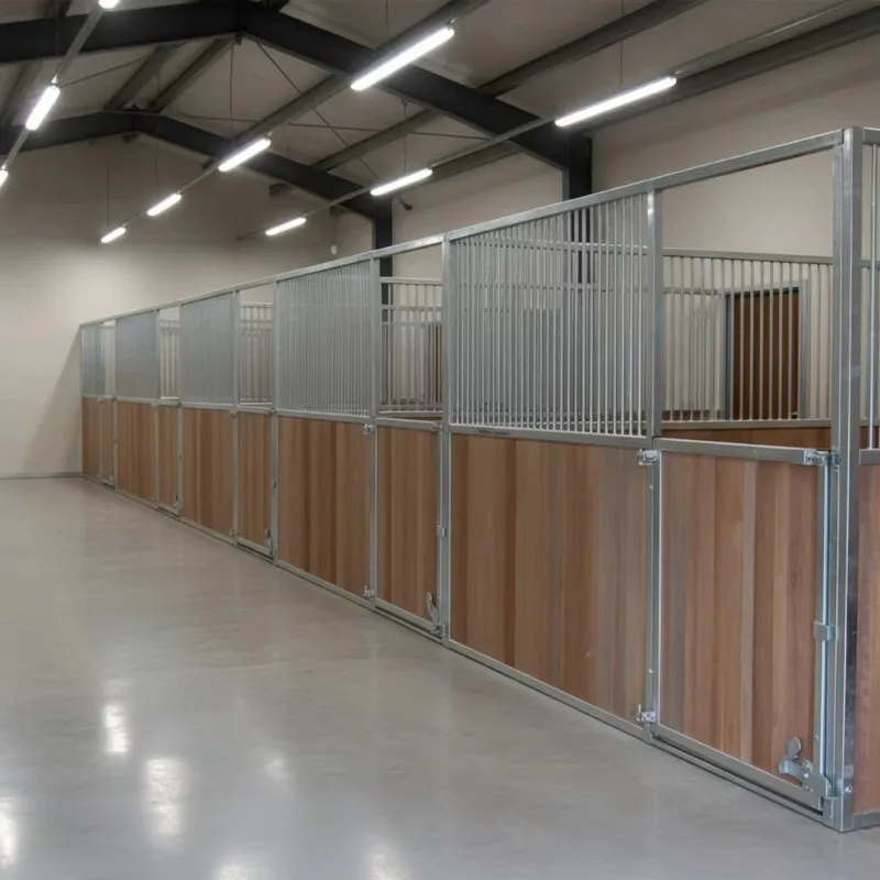 

Customization Portable Steel Frame Horse Stable with Bamboo Panels 2.2m Height No Electricity Required for Equestrian Use and Fa