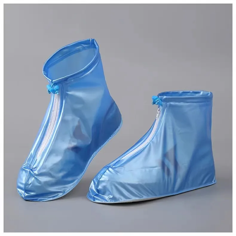 1 Paar Silikon-Schuhschoner, Regenstiefel für drinnen und draußen, wasserdichter Schuhüberzug für Männer und Frauen, regnerischer, wiederverwendbarer Outdoor-Schuhüberzug – Detail 6
