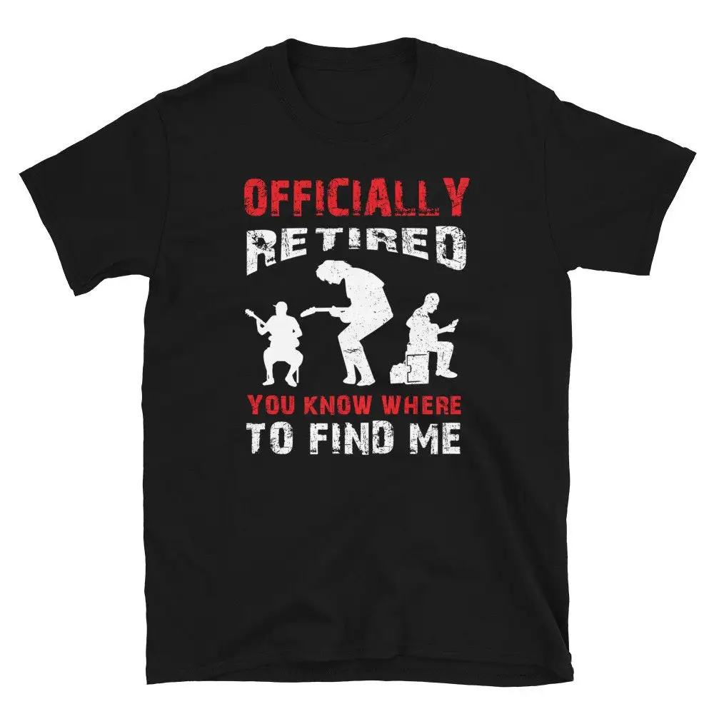 Officially Retired Guitar T Shirt Retiring GuitarisT Retirement Party s Musician Funny