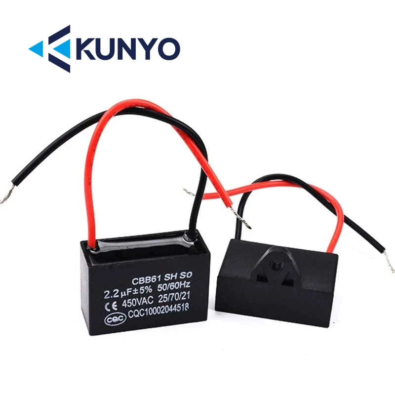 1 Buah Kapasitor Starter Kipas CBB61 450V 0.8/1/1.2/1.5/2/2.5/3/3.5/4/4.5/5/6/7/8/10/12/15/18/20UF Kapasitor Motor Kipas Angin Plafon