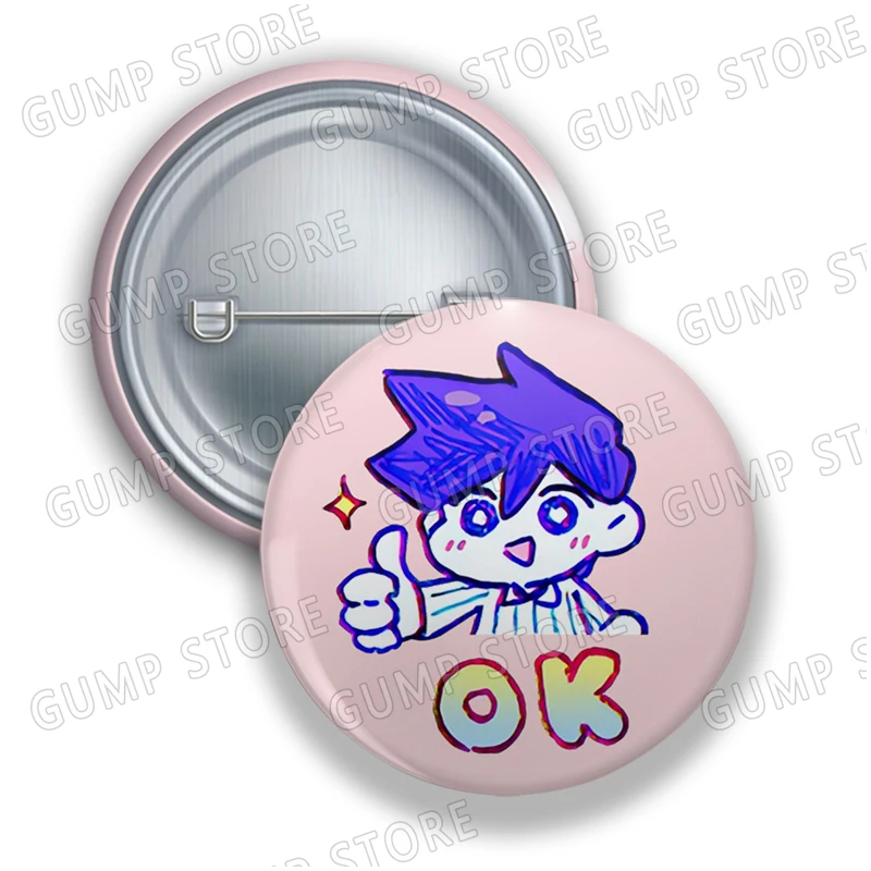 أوموري لعبة شارات للمجوهرات اكسسوارات حقيبة ديكور الريحان كيل بطل أوبري Omocat مشمس زر بروش دبابيس المشجعين الأصدقاء الهدايا #2