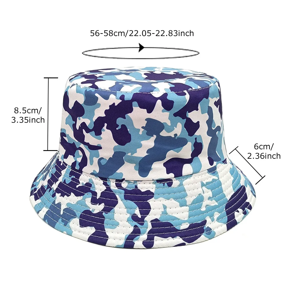 New Fashion camouflage Bucket Hats mountaineering Retro Print Fisherman Hat Spring/Summer Unisex Outdoor Sunshade Fishing Cap