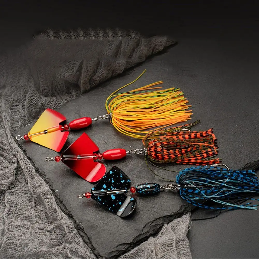 

Metal Sequins Fishing Lure Anti Hanging Blocking Grass Spinners Spoon Bait Rotate 19g Wobbler Lures Fishing Accessories