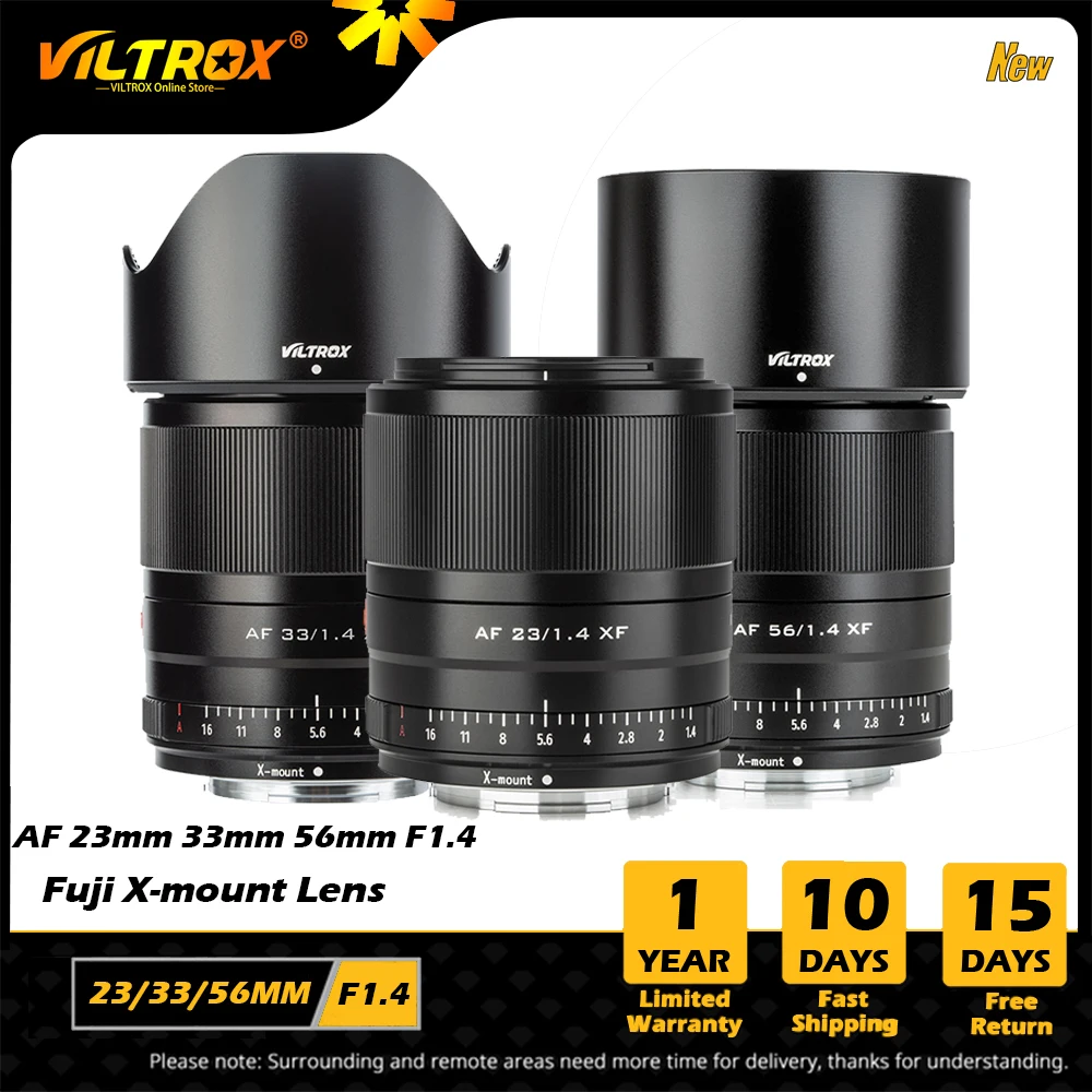 

Viltrox 23mm 33mm 56mm 13mm F1.4 for Fujifilm Lens Auto Focus Large Aperture Portrait Lenses Fuji X Mount Camera Lens X-T4 X-T30